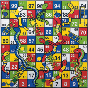 snakes & ladders boardgame